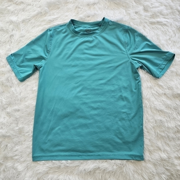 RASH guard swim shirt size large 10-12 Husky turquoise - Picture 1 of 7